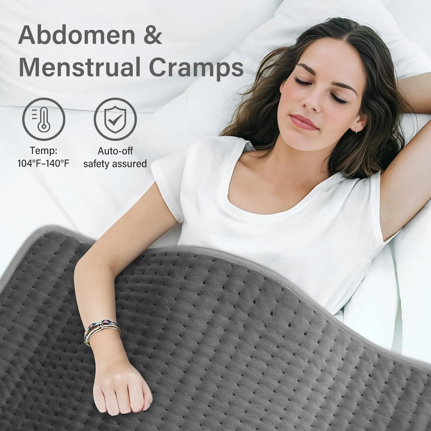 XXXL Heating Pad for Back & Women, Electric Large Heating Pads for Period Cramps Shoulder Neck Legs Pain Relief, 17"x33" King Size Heat Pad, Auto Off, Birthday Mother’s Day Gifts for Mom Dad Women Men