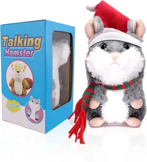 XYH Toddler Toys Talking Hamster Repeats What You Say, Electronic Pet Talking Plush Toy, Ideal for Kids, Also Gift of Christmas.