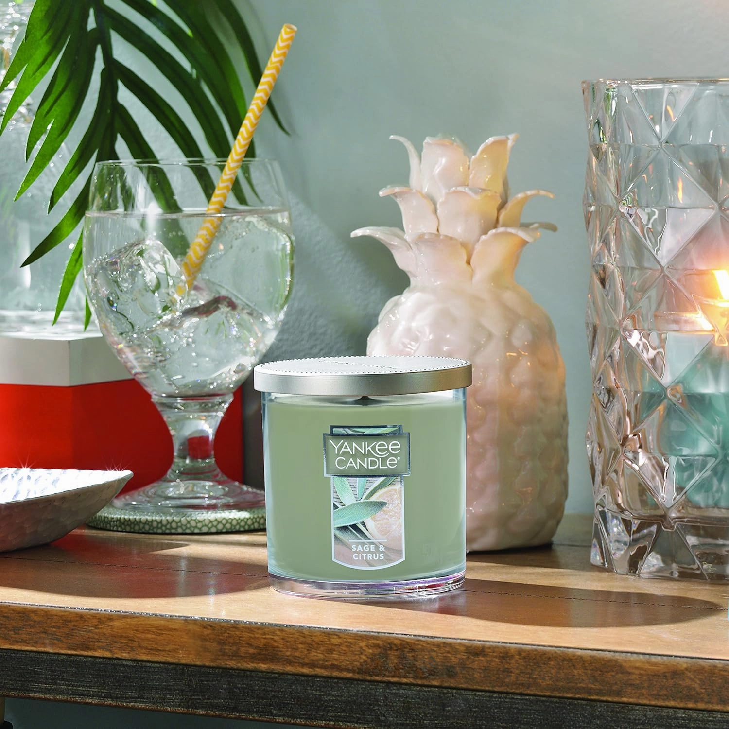 Yankee Candle Sage & Citrus Scented, Classic 7oz Small Tumbler Single Wick Candle, Over 35 Hours of Burn Time