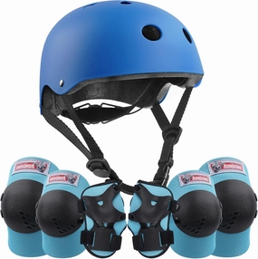 Youth & Kids Rider Helmet and Knee Pads Elbow Pads Wrist Guards Protective Gear Set for 3 -15 Years Child Roller Skating, Scooters, Biking, Inline Skating and Outdoor Extreme Multi-Sports