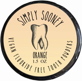 Zero Waste Paper Bag Kid Safe Orange Organic Vegan Fluoride Free Remineralizing Tooth Powder - Ships Without Any Plastic