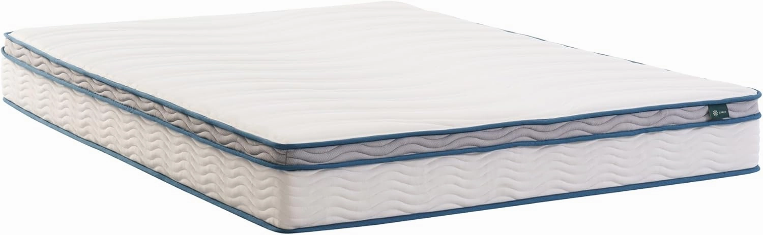 ZINUS 8 Inch Spring Sensation Hybrid Mattress [New Version], Full, Fiberglass Free, Medium Firmness, Durable Support, Certified Safe Foams & Fabric, Mattress in A Box