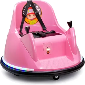 Zupapa 12V Bumper Car for Kids Toddler 1.5-6 Years with Remote Control Bluetooth Music 3 Speed DIY License Plate Electric Ride on Toys